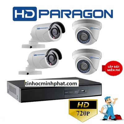 Trọn bộ 4 camera HD PARAGON 1.0MP
